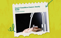Touchless infrared faucet, hot/cold.