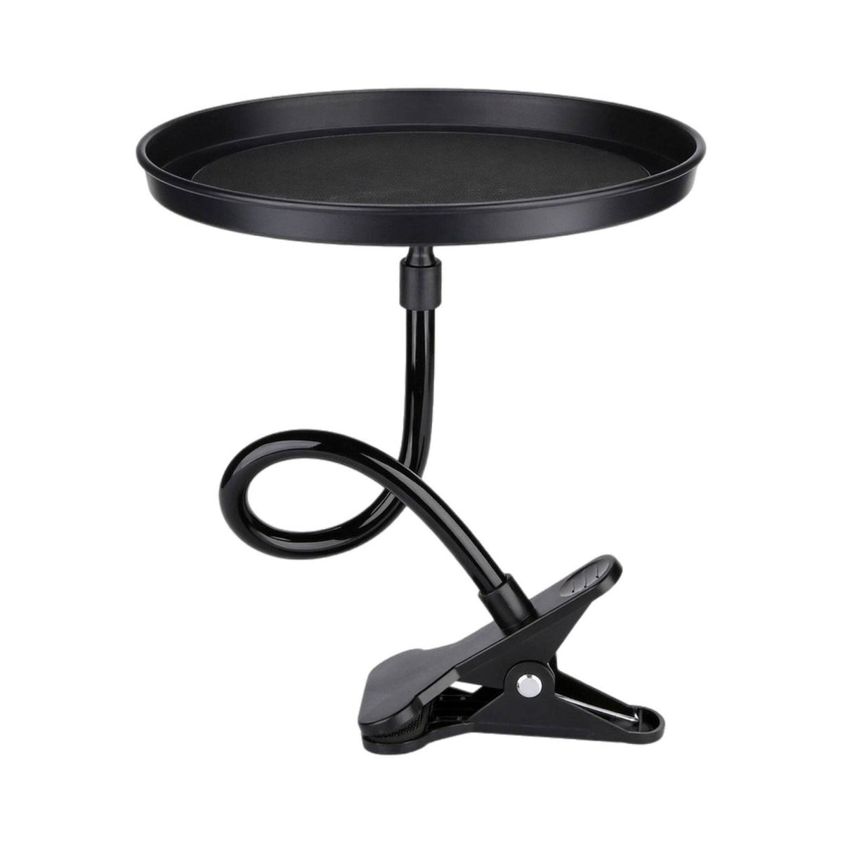 Car Tray with Support Arm Rotating Clamp-on Car Tray Stable for Road Trippers