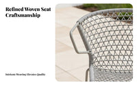 4 Pieces Rattandesign 4-Piece Woven Sofa Group Weather-Resistant Outdoor Furniture Thick paddings Patio Seating Easy Maintenance for Business Owners, Party Hosts, Garden, Balcony, Backyard, waterside