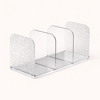 Desktop Book Stand Organizer with Pen Holder, Large Desk Storage for Students, 3 Compartments Office File Lightweight PET