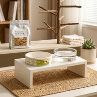 Parrot Feeder and Ceramic Bird Dish, Freestanding Parrot Bowl for Pet Bird Supplies and Cage Accessories