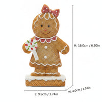 Gingerbread Man Figurine Resin Gingerbread Figurine Cute for Hosts