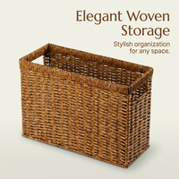 Baskets for Organizing, Decorative Basket Organizer Bins Set, Multipurpose Woven #variant:Dark Brown