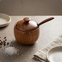 Wooden Seasoning Jar Freshness Keeping Wood Seasoning Jar