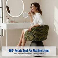 Bedroom Vanity Chair, Italian Minimalist Rotating Makeup Stool, Upholstered Round Backrest, Modern Luxury, Ergonomic, for Women