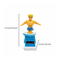 Solar Bobblehead Car Decor Bobble Head Surfing Boy Bobblehead for Desk