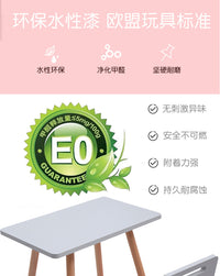 儿童桌椅套装写字桌幼儿园4岁家用游戏早教学习木质宝宝小方桌ins 薄荷绿方桌
