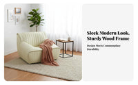 Retro and and design Segmented segmented Sofa Armless Upholstered emphasis Chair Lowlow-height Armchair firm density Foam Cushioning for Apartment Dwellers, Interior Design aficionados, Living Room, Small areas, Lounge Area, study corner