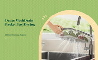 Expandable Stainless Steel Sink Colander, Over-the-Sink Drainer Basket, Adjustable Kitchen Organizer for Washing Vegetables, Fruits, and Drying Dishes