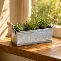 Galvanized Planter Multipurpose Decorative Container Sturdy