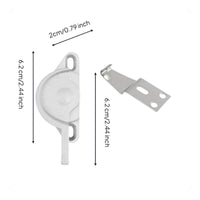 Sliding aperture Lock, Aluminum Alloy Half-Moon Latch, Security Lock for Sliding panels and Doors, Adjustable No-Drill Installation, Household Security