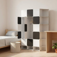 Cube Wardrobe Cabinet Multi-Compartment Cube Closet Organizer Plastic Panels