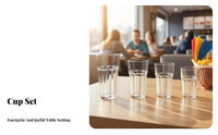 Long-Lasting Octagonal Water Cup Lightweight Plastic Tumbler Stackable for Restaurant Owners, Party Hosts, Cafeteria, Parties, Everyday Use