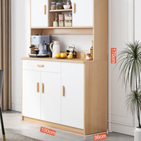 Buffet Cabinet with Drawers Freestanding Pantry Cabinet Kitchen Storage Hutch Coffee Bar Station Engineered Wood Construction Suitable for Home Living Room Kitchen Dining Room