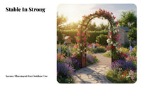 Wooden Garden Arch Weather-Resistant Wooden Garden Arbor Lattice Side Panels Climbing Plant Archway for DIY Enthusiasts, Walkway Entrance, Yard, Patio