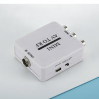 Plug-and-Play Audio-Video to RF Converter Compatible Audio-Video to RF Modulator Simple Setup Converter Box Stable for TV Hookup