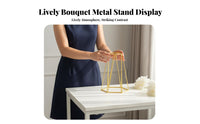 Elegant Design Air Plant Display Holder Minimalist Design Geometric Flower Holder Long-Lasting Iron Metal Floral Display Rack Multipurpose for Wedding Planners, Party Hosts, Home Decor, Reception Hall, Living Room, Inaugural Event