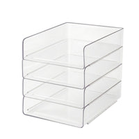 Clear Desk Organizer with Shelves Transparent Acrylic Book Stand Multi-Tier