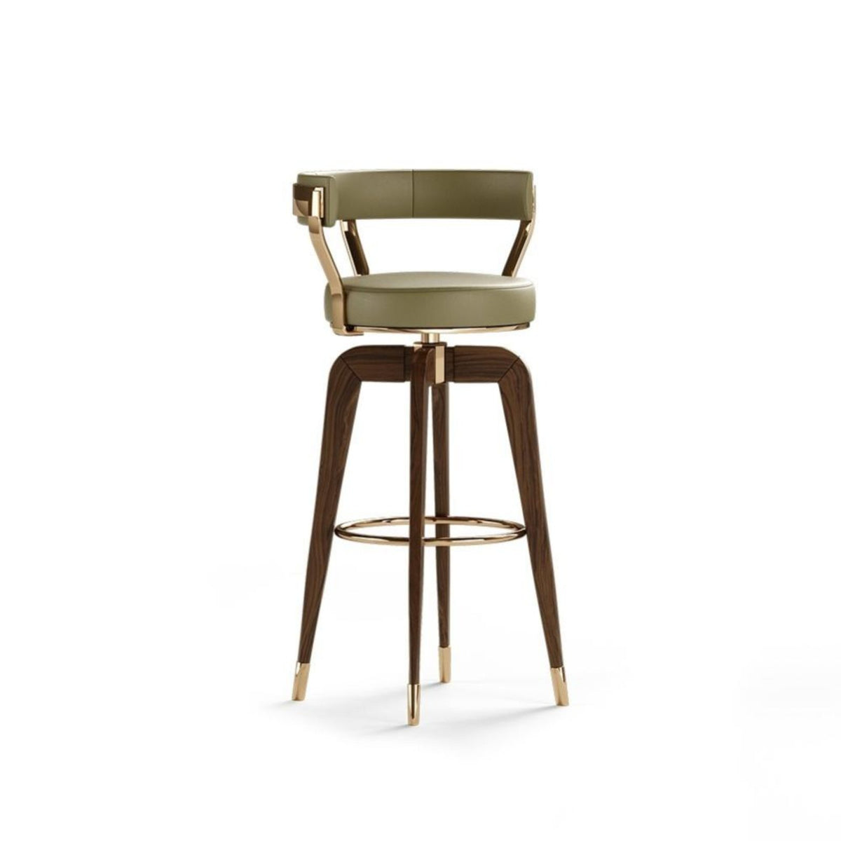 Upholstered Rotating Counter Seatingtool With Spinerest Rotating Highrear Stool Luxury Design Padded Seat for Kitchen Island
