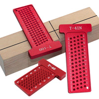 Aluminum Alloy Woodworking Marking Ruler 100mm T-Type Hole Ruler