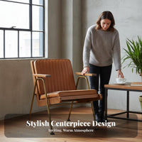 Upholstered Metal Frame Armchair Utilitarian & Design Upholstered 2-Seater Sofa Retro Design Long-Lasting Construction