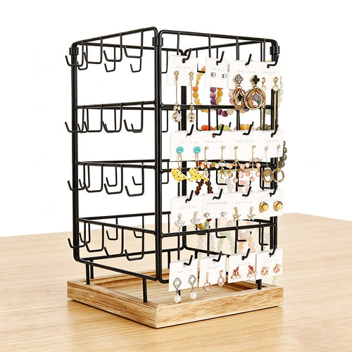 360-Degree Rotating Jewelry Display Stand for Bracelets, Earrings, Rings, Multi-Purpose Multi-Layer Organizer
