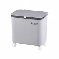 Damp-Dry Separation Bin With Wheels Multi-Layer Trash Can Large Capacity Multi-Compartment  for Elderly, Narrow Areas