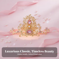 Traditional Chinese Attire Hair Crown Flower Pattern Traditional Chinese Headdress Chinese Hair Crown Antique Design Vintage