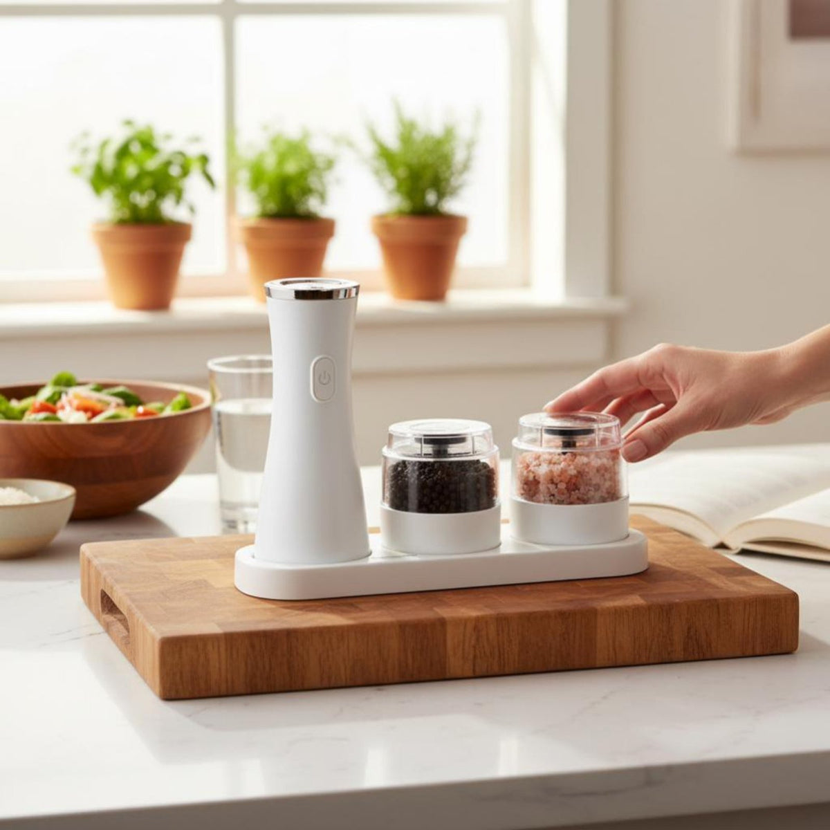Electric Pepper Grinder, Rechargeable Seasoning Jar, Adjustable Ceramic Mill, Premium Kitchen, Multipurpose For Sea Salt, Sichuan Pepper, Cumin