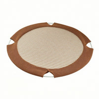 Round Cat Pad with Notches Long-Lasting Woven Cat Mat Pet Accessory Breathable Reversible for Cats, Indoor