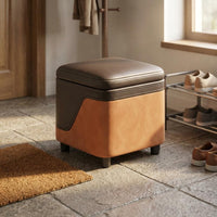 Storage Ottoman Sturdy Small Storage Ottoman Easy to Clean Squat Foot Stool for Living Room, Bedroom