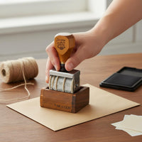 DIY Tool Roller Date Stamp Wooden Handle Adjustable Date Stamper Craft Supply for Crafters