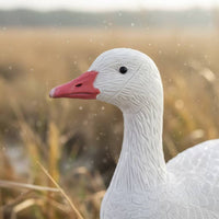 Textured Fullbody Snow Goose Decoy Sturdy Goose Floater Decoy One-Piece Fast Setup for Hunters, Pond, Garden