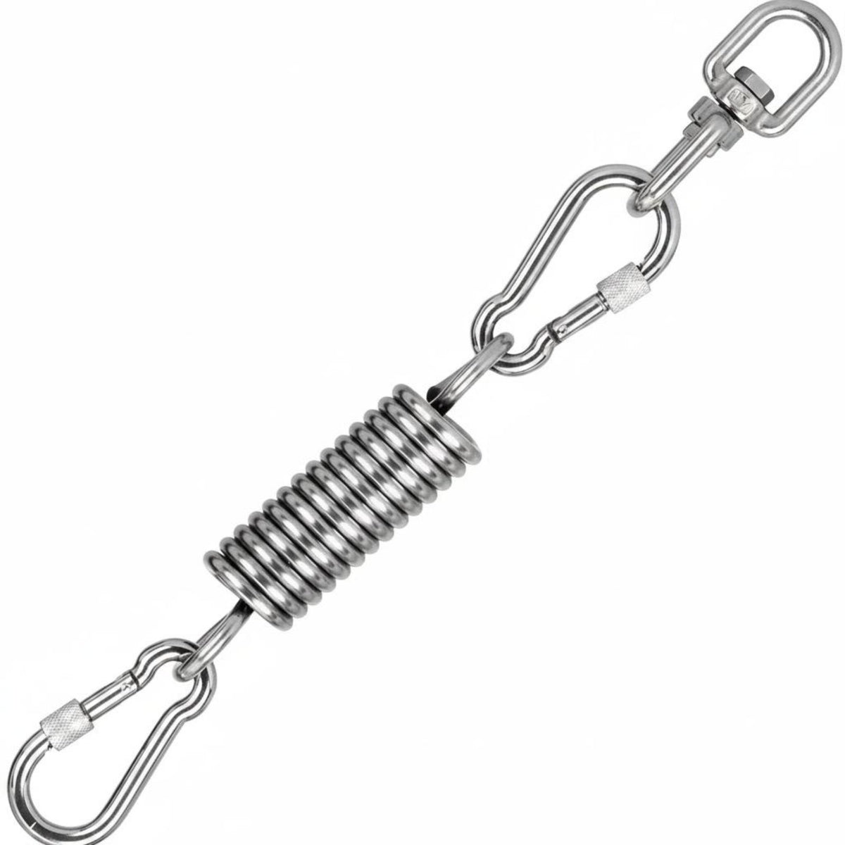 4 Pieces Stainless Steel Suspension Chair Chair Coil Kit 360° Swivel Heavy Duty Coil Set 250kg Load Capacity for Garden, Patio