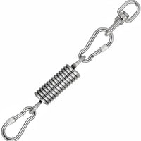 4 Pieces Stainless Steel Suspension Chair Chair Coil Kit 360° Swivel Heavy Duty Coil Set 250kg Load Capacity for Garden, Patio