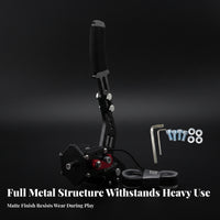 Plug and Play PC Handbrake | Rigid Metal Construction, 16-Bit, PC Handbrake with Mounting Hardware, for Drifting Games
