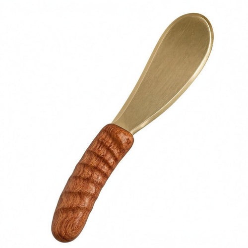 Brass Wave Textured Grip Personal Care Item Polished Metal