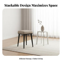 Stackable Leg Stool Space-Saving Padded Stacking Stool Multi-Purpose for Kitchen