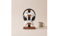 Headphone and Controller Stand Three-Function Headset and Controller Holder Space-Saving Organizer for Gaming Aficionados, Streamers, Office