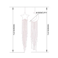 Moon Tassel Wall Decor Handmade Rope Wall Tapestry Boho Style