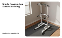 Heavy-Duty Steel Construction Pull up and Station Full Body Workout Pull up Station Stable Design Multi-Function Strength Training Station Non-Slip Grips for Adults, Women, Teens, Indoor, Living Room, Garage