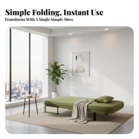Ottoman Sleeper Space-Saving Folding Bed Sturdy Metal Frame for Adults, Students