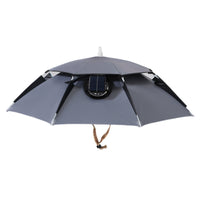 Handsunrestricted Umbrella Hat with Fan Cooling Solar Fan Hat Wide-Brim Breathable for Gardening