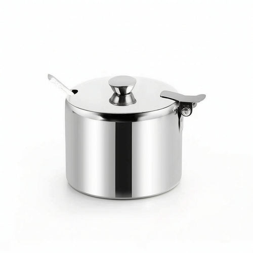Condiment Container with Lid Polished Sugar Bowl Compact for Dining Table