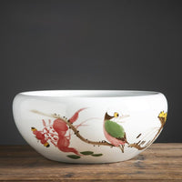 Hand-Painted Ceramic Fish Bowl Planter