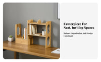 Expandable Bookrack Space Saving Adjustable Desk Hutch versatile for Hobbyists