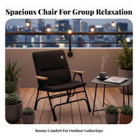 Padded Folding Armchair Compact Lightweight Collapsible Seat for Camping, Adults