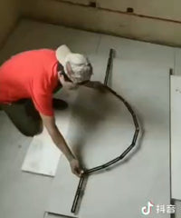 多功能异形砖铺贴瓷砖神器十二折尺泥瓦工铺地砖工具铝合金四折尺