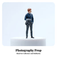 2.8 Cm Tall Miniature Male Figure Standing 1:64 Scale Figure Realistic Details Suit-Wearing Figurine