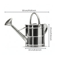 Stainless Steel Watering Can Sturdy Long-Spout Watering Can Indoor for Garden